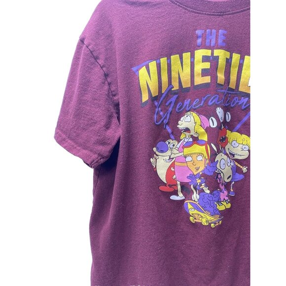 Women’s XL T-Shirt "The Nineties Generation" The Rugrats Burgundy Colour - GUC - Picture 3 of 7